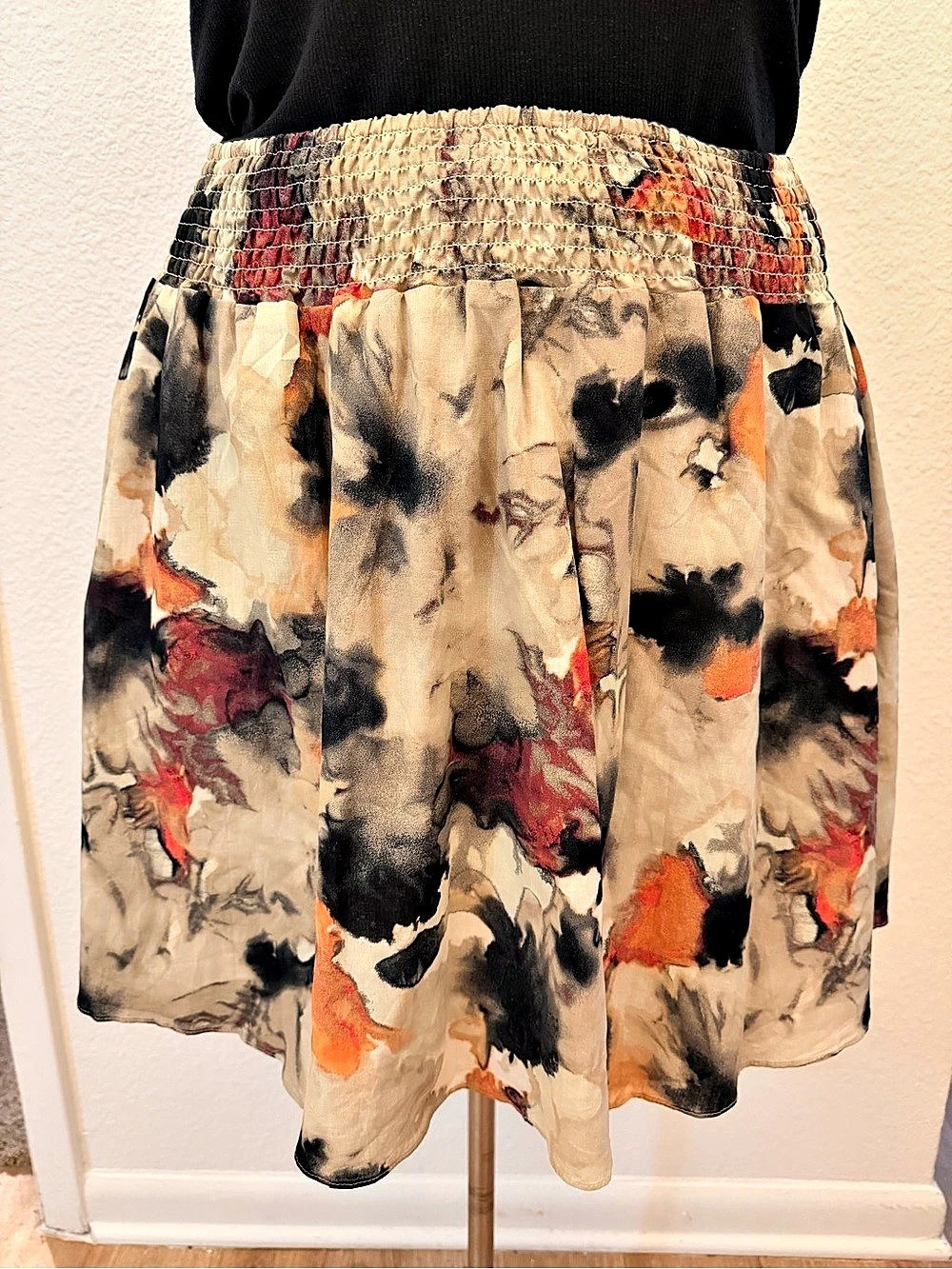 New York & Company Abstract Cotton Mini Skirt XL NWT